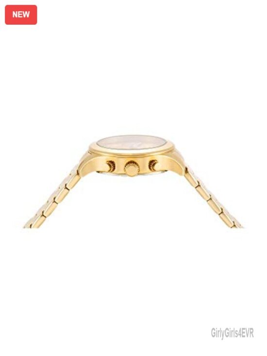 Women\'s Gold Stainless Steel Quartz Chronograph Watch with Crystal main image 4